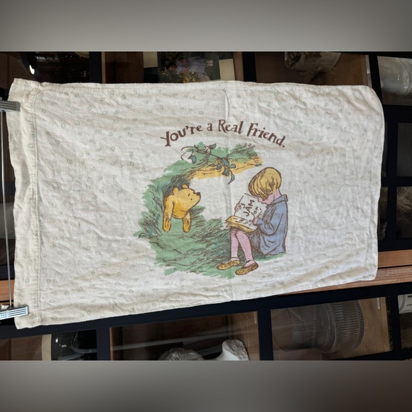 Vintage Disney Classic Pooh You’re a Real Friend Pillowcase Winnie the Pooh - Picture 2 of 7